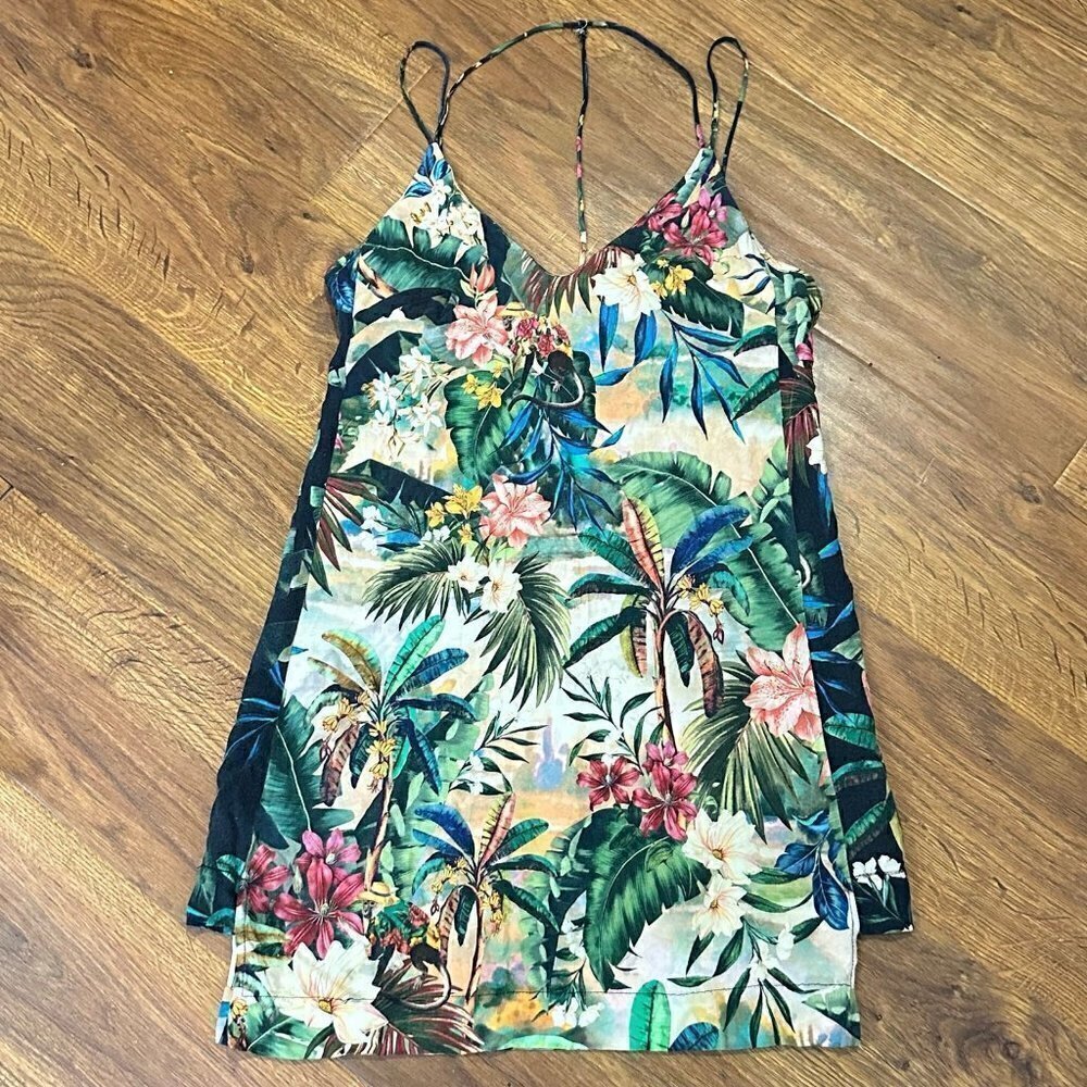 Farm Rio strappy tropical mini dress